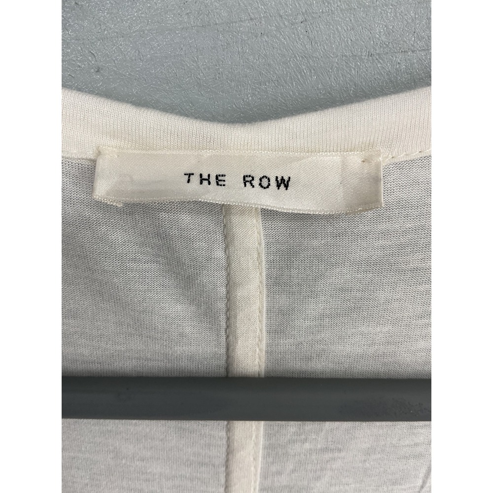 The Row Womens T-Shirt White Viscose Scoop Neck Short Sleeve XS - Picture 4 of 7